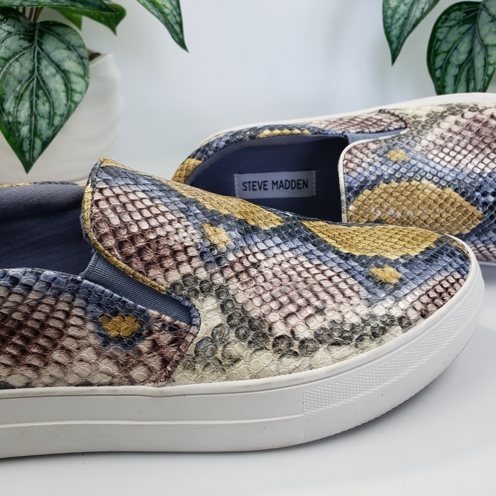 Steve Madden Sneaker Python Snake Print Skater Lo… - image 4